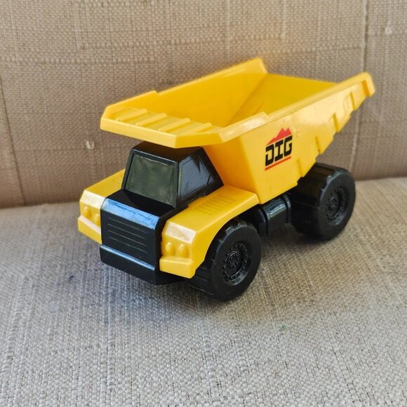 DIG Maxx Action Yellow Truck Green Mega Blocks Car Push Up Toys Lot of 2 - Picture 9 of 11